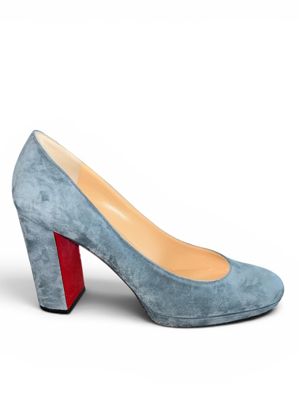 Christian Louboutin Size 40 Blue Suede KABETTS 100 VEAU VELOURS New